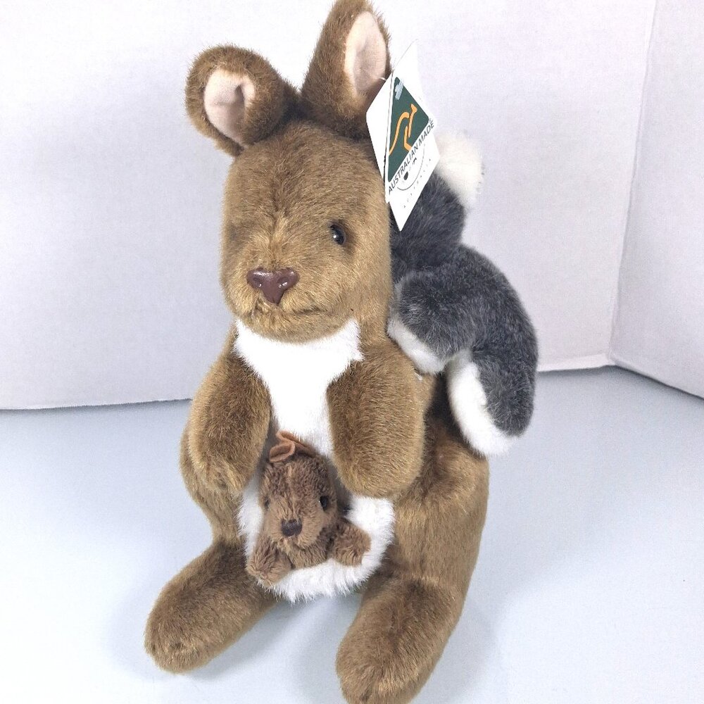 Aussie Bush Toys Australia Kangaroo With Baby Joey And Koala Stuffed Animal Toy